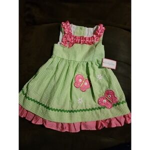 Emily rose green butterfly spring Easter dress size 2t nwt